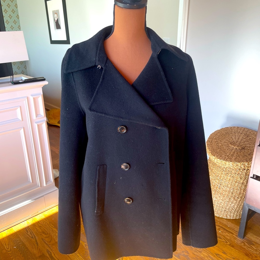NWOT Vince Pea Coat Black